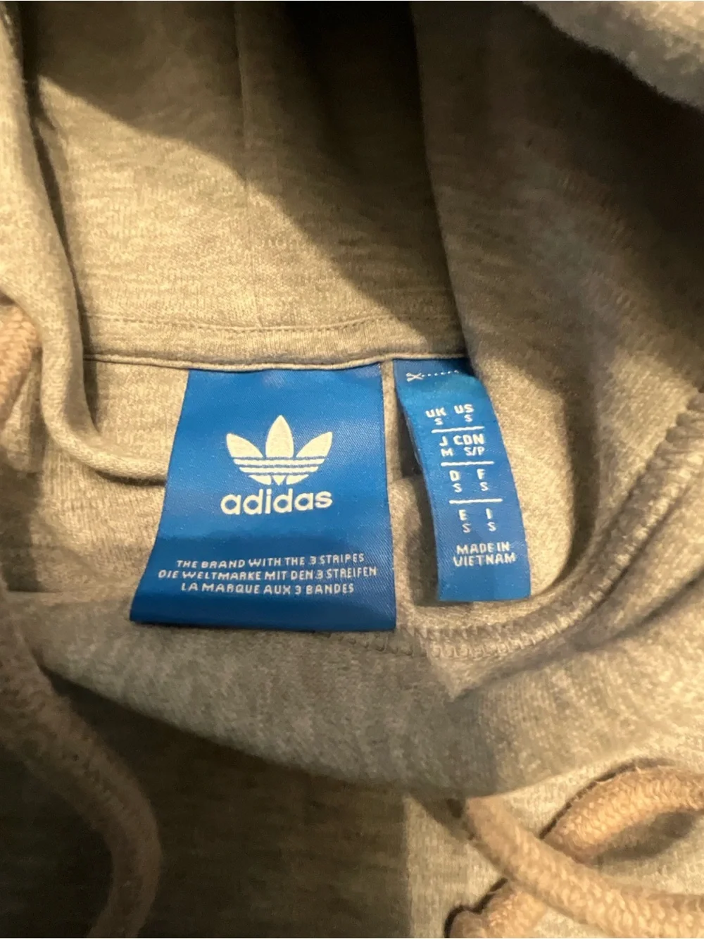 adidas Men's Gray & Black Diagonal Panel Hoodie